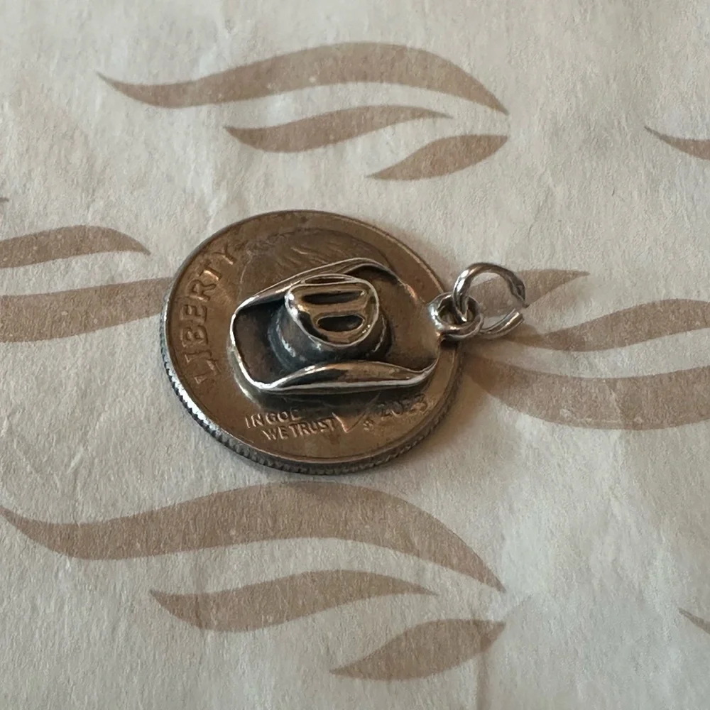 RETIRED James Avery Cowboy Hat Charm Sterling Silver Cut Loop. ❤️ - Picture 9 of 9